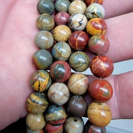 Cherry Creek Jasper 8mm Lapidary Bead 15 Inch Strand!