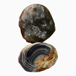 Botswana Agate Duo Lapidary Cutting Rough Chunks
